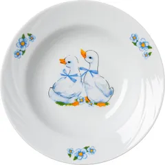 Deep plate “Goslings”  porcelain  250 ml  D=200, H=43mm  white