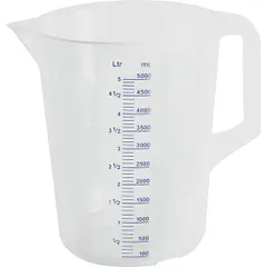 Стакан мерный с ручкой полипроп. 5л D=20,5,H=27см прозр.