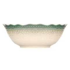 Салатник «Эйфория» фарфор 450мл D=15см бежев.,зелен., Цвет: Бежевый, изображение 3