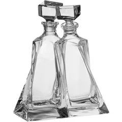 Decanter “Lovers” set [2 pcs]  chrome glass  0.665 l