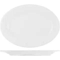 Блюдо «Коллаж» овальное фарфор ,L=25,B=18см белый