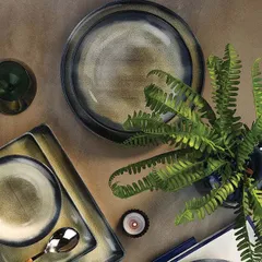 Тарелка «Нанокрем Дарк Блю» мелкая фарфор D=300,H=32мм тем.син.,зелен., изображение 2