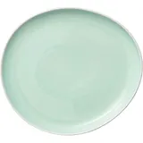 Блюдо для подачи «Нинфа» фарфор ,H=40,L=305,B=275мм белый,аквамарин