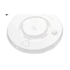 Крышка для стакана D 80 мм д/хол с прорезью под трубочку PS