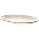 Блюдо «Кларет» овальное фарфор ,H=25,L=390,B=310мм бежев.,бордо, Длина (мм): 390, изображение 2
