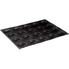 Air conditioner shape perforated “Circle” 20 pcs per sheet 30x40cm  silicone, fiberglass  D=50, H=16mm  black