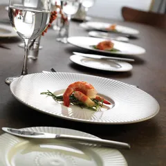 Тарелка «Виллоу» мелкая с широким бортом фарфор D=28,5см белый, изображение 3