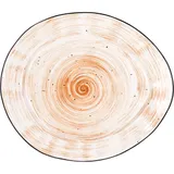 Тарелка «Пастораль» мелкая фарфор ,H=25,L=270,B=230мм оранжев.