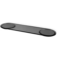 Serving dish oval  glass , H=20, L=770, B=217mm  black, semi-transparent.