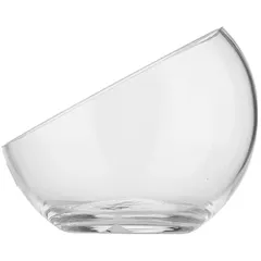 Vase-ball, oblique cut  glass  D=12cm  clear.