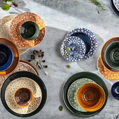 Тарелка «Инк» мелкая фарфор D=25,H=2см оранжев.,белый, изображение 2