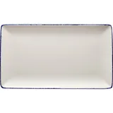 Блюдо «Блю Дэппл» прямоугольное фарфор ,L=33,B=19см белый,синий