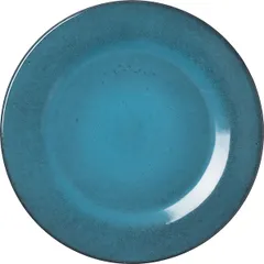 Plate porcelain D=260,H=2mm black,blue.