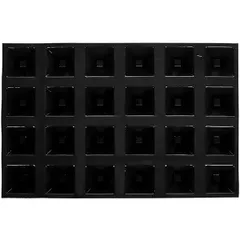 Форма кондитерская «Пирамида» 7,1*7,1[24шт] силикон,стеклопласт. ,H=41,L=600,B=400мм черный