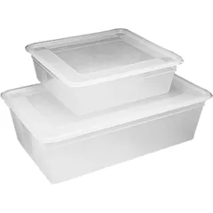 Gastronorm container (1/1) with lid  polyprop. , H=15, L=53, B=32.5 cm  semi-transparent.