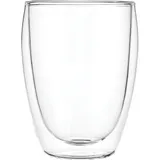 Glass for hot drinks “Prootel” double walls  thermal glass  350 ml  D=80, H=115mm  clear.