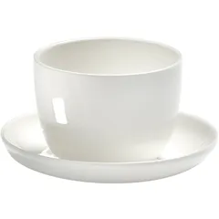 Стакан для горячих напитков «Бейс» фарфор 100мл D=60,H=45мм белый,глянц., изображение 2