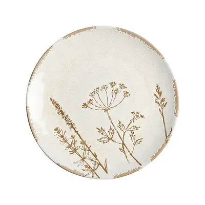 Тарелка «Фенхель» фарфор D=261,H=25мм белый