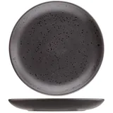 Plate “Onyx” flat without borders ceramics D=210,H=23mm black