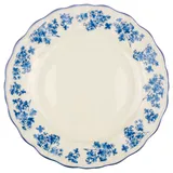 Тарелка «Фиори» фарфор D=23см слон.кость,синий