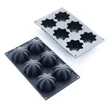 Форма для выпечки «Медуза» [6 ячеек] силикон ,H=40,L=297,B=176мм черный