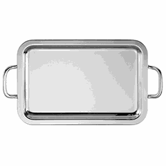 Rectangular tray “Elite” with handles  stainless steel , L=85, B=50cm  silver.