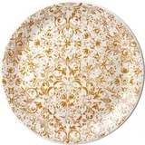 Plate “Ink” small  porcelain  D=25, H=2cm  orange, white