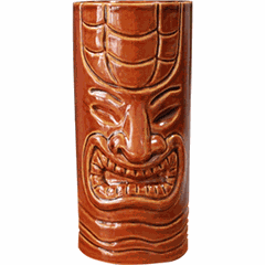 Стакан для коктейлей «Тики» керамика 350мл D=70,H=146мм коричнев.