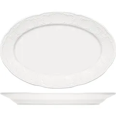 Dish “Mozart” oval  porcelain , L=28.5, B=19.5 cm  white