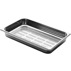 Gastronorm container perforated (1/1) steel 18/10  stainless , H=20, L=53, B=32.5 cm  metal.