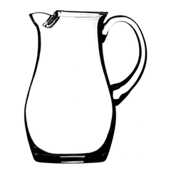 Jug glass 1.5l D=13.3,H=21.3cm clear.