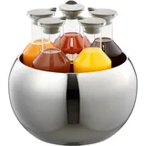 Емкость для охлаждения бутылок + 5 графинов сталь нерж.,стекло D=35,H=32см металлич.