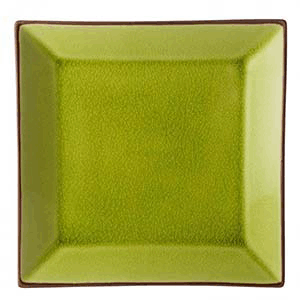 Тарелка «Сохо» квадратная керамика ,L=25,B=25см зелен.