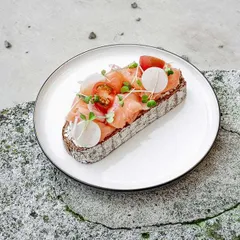 Тарелка «Сиель блан» десертная керамика D=215,H=15мм белый,черный, изображение 2