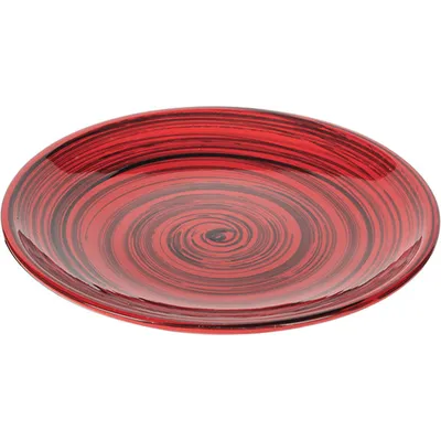 Тарелка мелкая керамика D=22,H=2см красный, Цвет: Красный, изображение 2