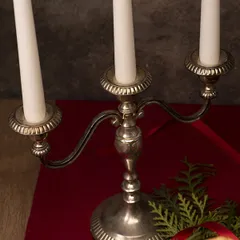 Подсвечник «XXL» на 3 свечи металл ,H=25,L=27,5,B=11см серебрян., изображение 2