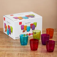 Олд фэшн (стакан) «Палатина» набор из 6 цветов[24шт] стекло 320мл D=84,H=93мм в ассорт., изображение 4