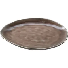 Plate “Pure” oval ceramics ,L=20,B=17cm brown.