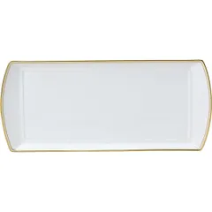 Блюдо для подачи «Беништ Голд» прямоугольное кост.фарф. ,L=34,B=15см белый,золотой