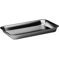 Deep tray  stainless steel  2.5 l , H=5, L=31, B=22 cm  metal.