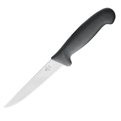 Kitchen knife  handle black  stainless steel, plastic , L=273/145, B=25mm  black, metallic.