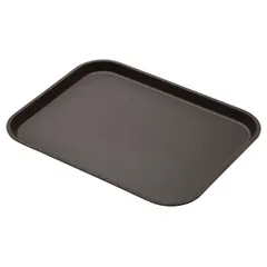 Rubberized rectangular tray  fiberglass , L=45.7, B=35.5 cm  brown.