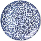 Plate “Ink” small  porcelain  D=25, H=2cm  blue, white