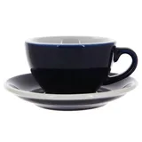 Кофейная пара «Эгг» фарфор 200мл D=95/145,H=55,L=115мм синий