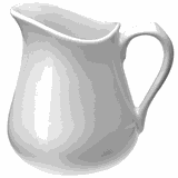 Молочник фарфор 150мл D=75,H=85,L=90мм белый