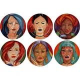 Тарелка пирожковая «Анимае» в ассортименте набор[6шт] фарфор D=16см разноцветн.