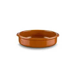 Baking dish ceramics 1.75l D=25,H=6cm brown.