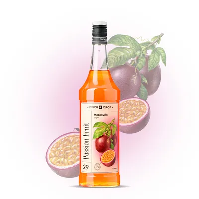 Сироп «Маракуйя» Pinch&Drop стекло 1л D=85,H=330мм желт., Состояние товара: Новый, Вкус: Маракуйя, Материал: Стекло, Объем по данным поставщика (мл): 1000