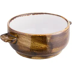 Broth cup "Kraft" uncapped  porcelain  450 ml  D=12, H=6cm  brown.