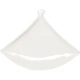 Блюдо «Кунстверк» веер фарфор ,H=18,L=230,B=180мм белый